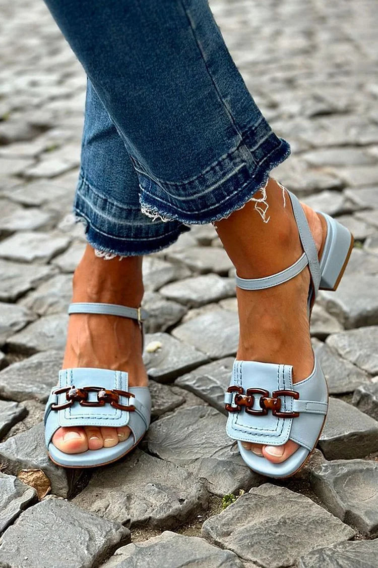 Marisol™ | Sandalias de Tacón con Detalle Frontal