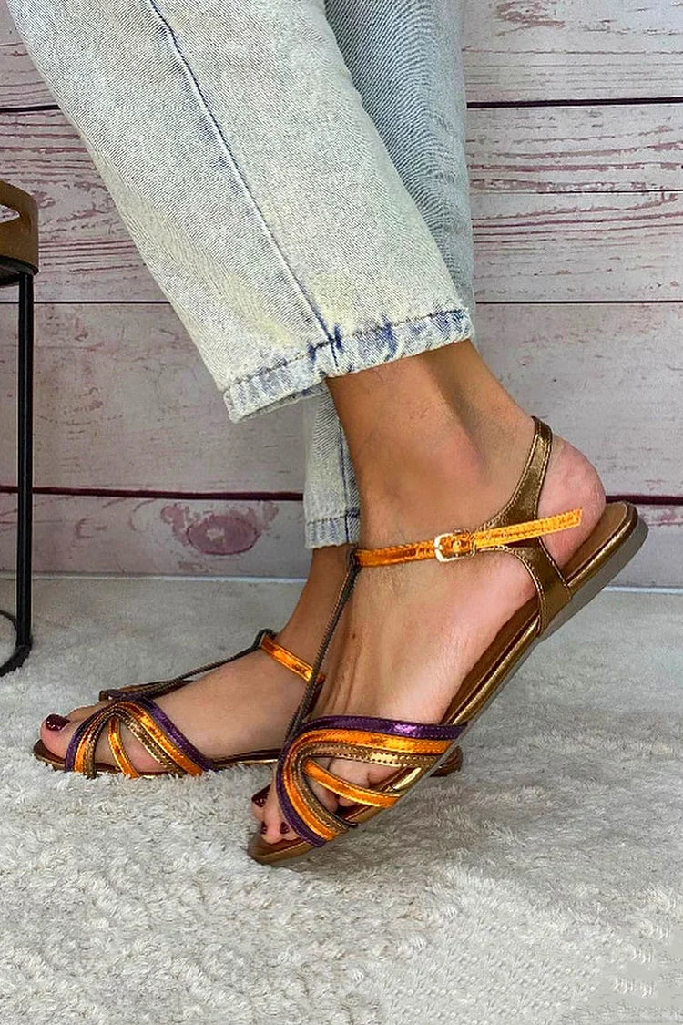 Pastora™ | Sandalias Planas Multicolor