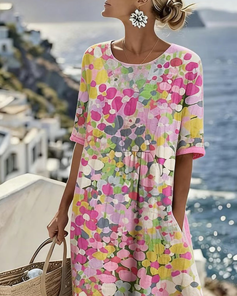 Nicolasa™ | Vestido Midi Floral Corte A