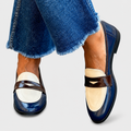 Eufrasia™ | Mocasín Bicolor Azul Marino