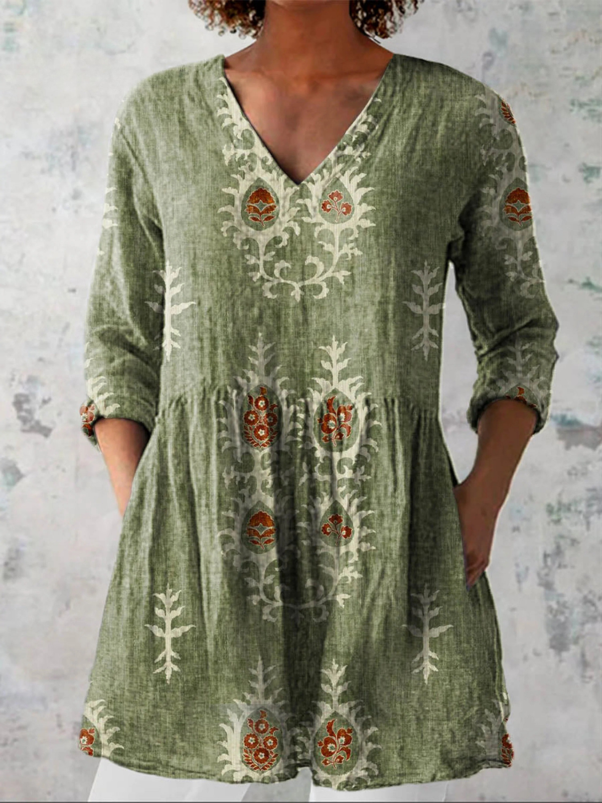 Elisa™ | Blusa Túnica con Escote en V