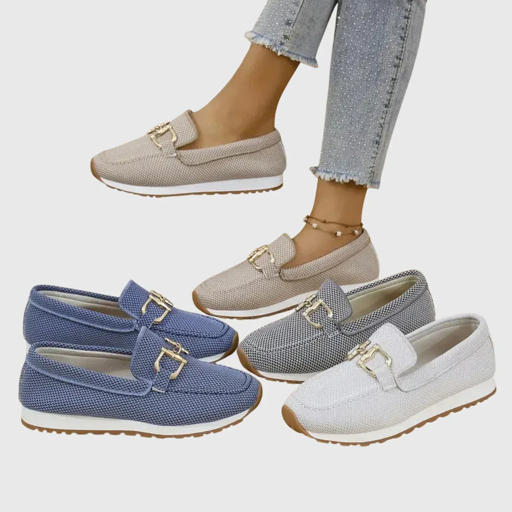 Sinforosa™ | Mocasín Deportivo con Hebilla Dorada