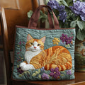 Rocío™ | Bolso Tote Artesanal con Estampado de Gato y Flores
