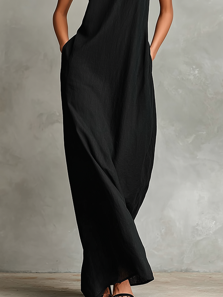 Clarisa™ | Vestido Largo con Cuello Alto