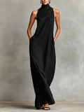 Clarisa™ | Vestido Largo con Cuello Alto