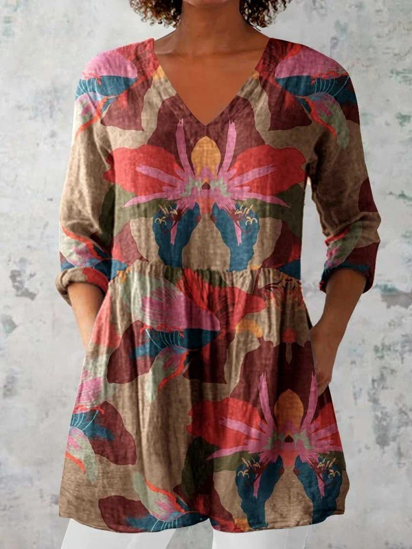 Sara™ | Blusa Túnica con Escote en V