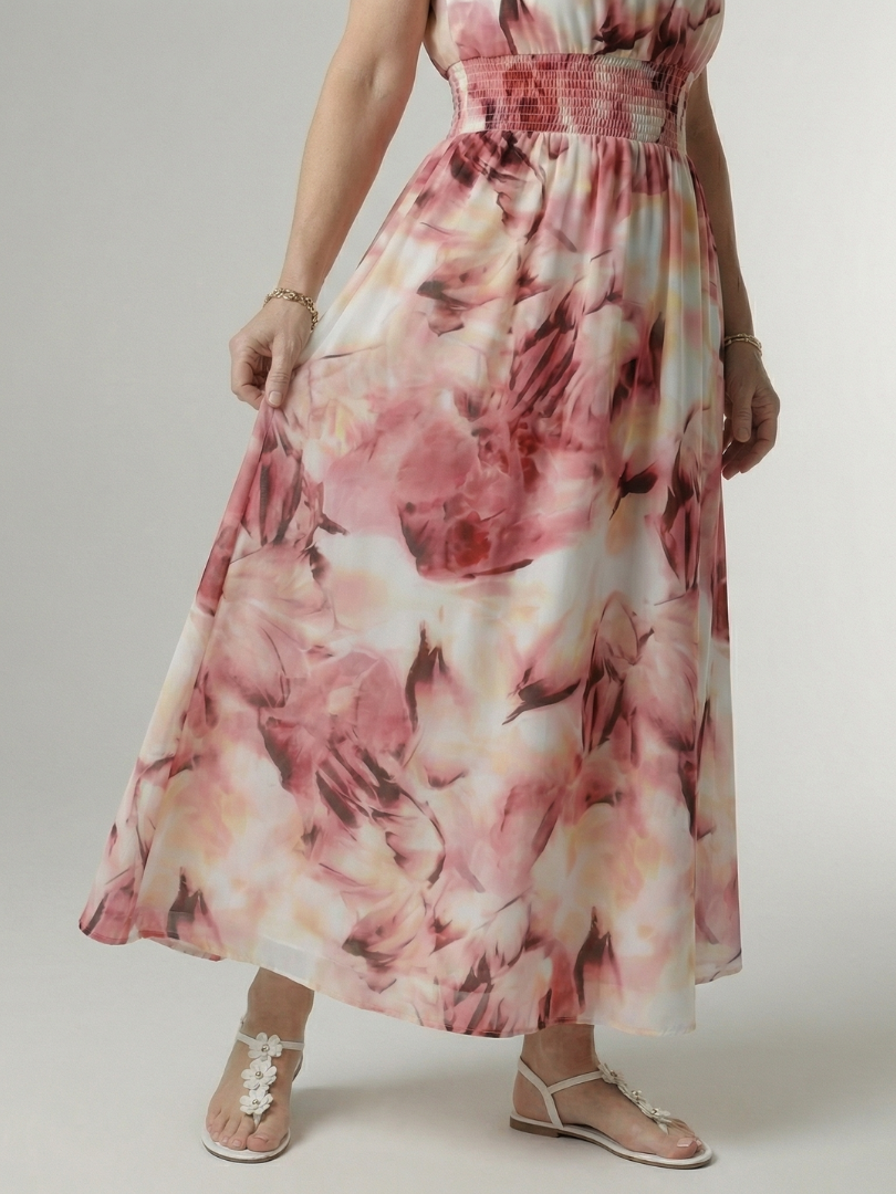 Silvana™ | Vestido Midi Halter con Cintura Fruncida