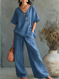 Petronila™ | Conjunto Palazzo con Escote en V