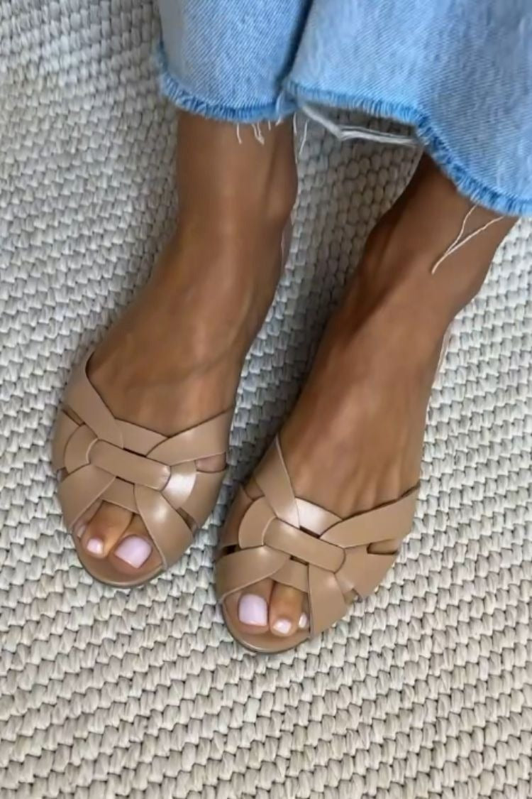 Amparo™ | Sandalias Planas Trenzadas