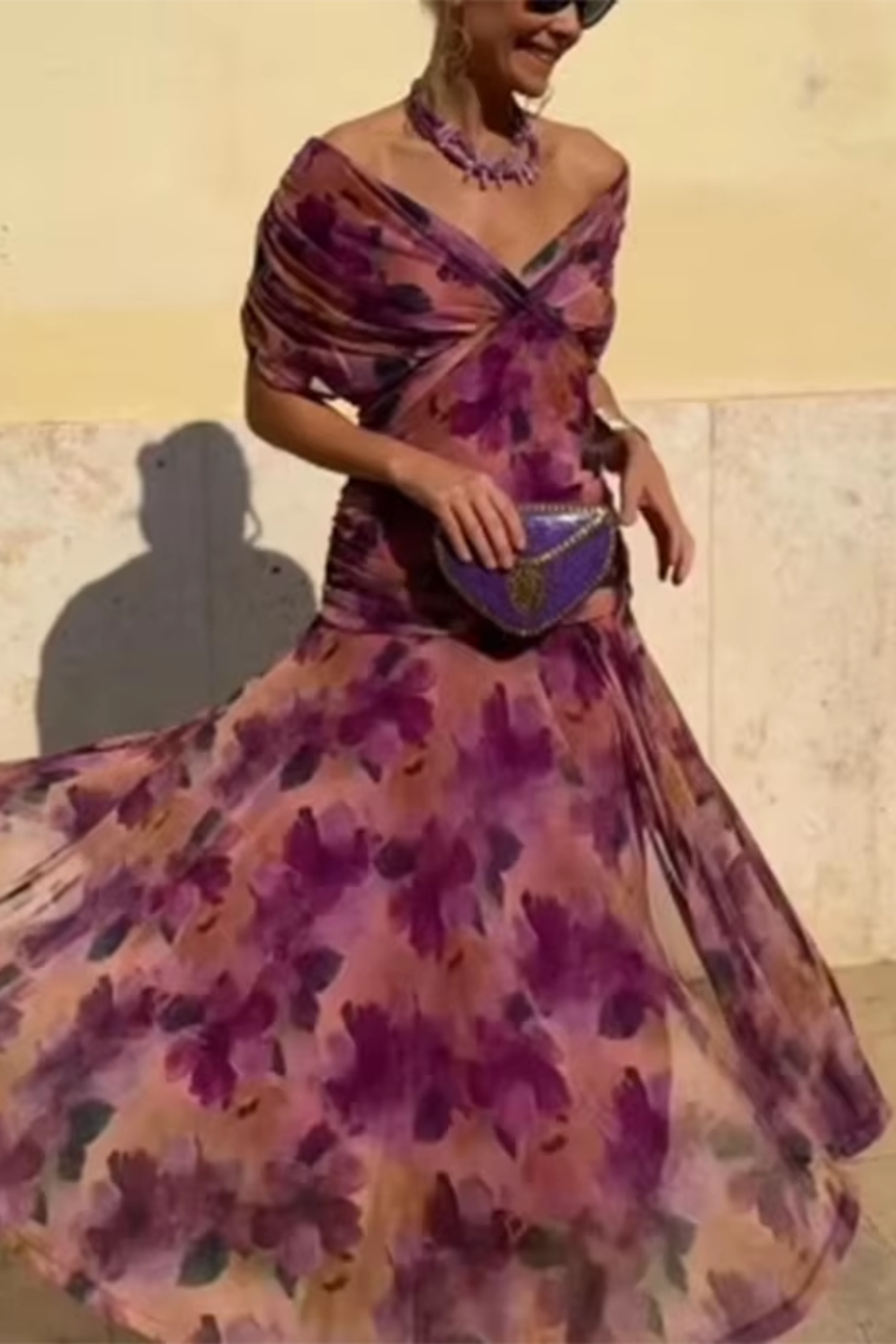 Eloísa™ | Vestido Largo Floral de Gasa