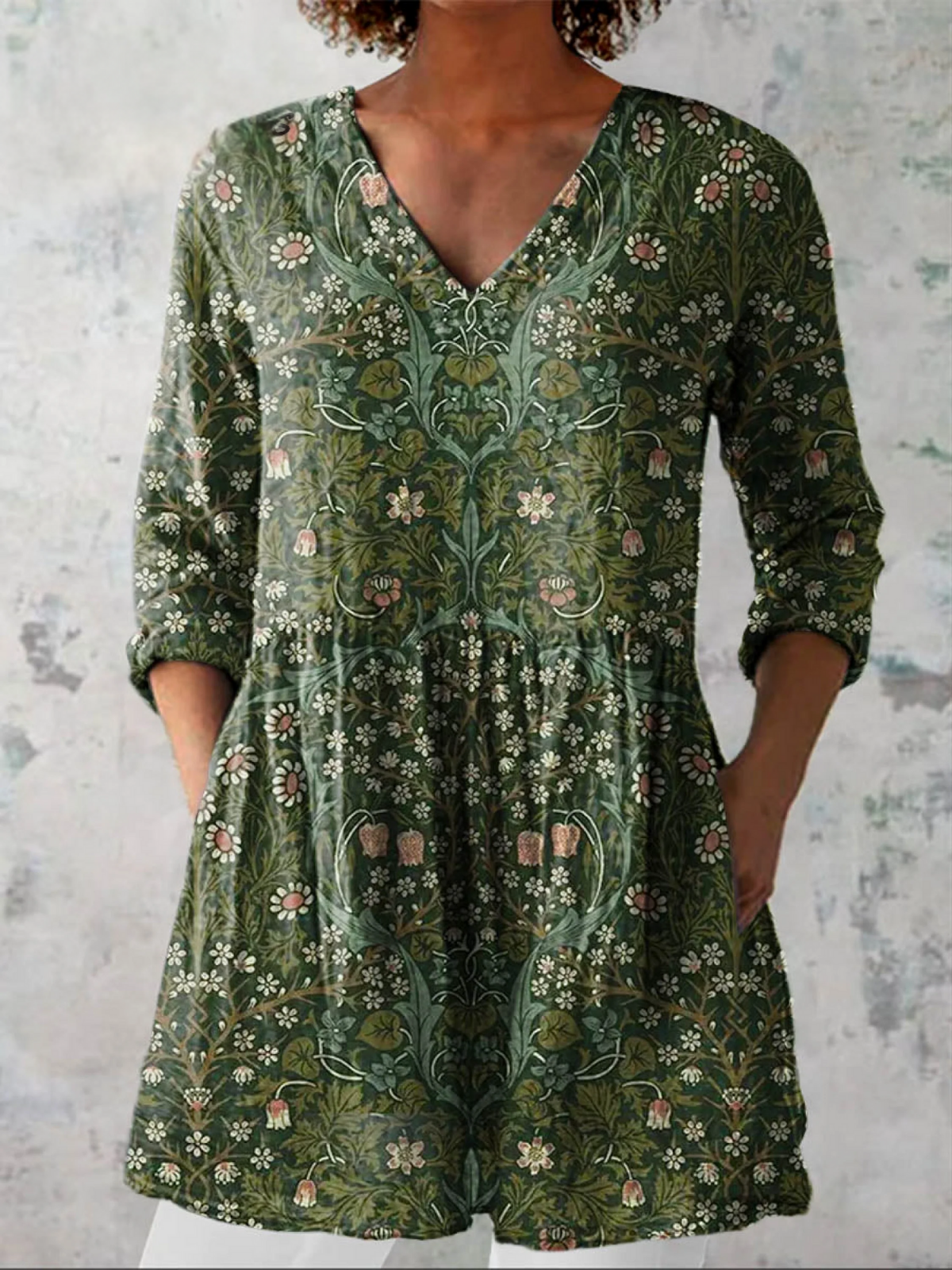 Julia™ | Blusa Túnica con Escote en V