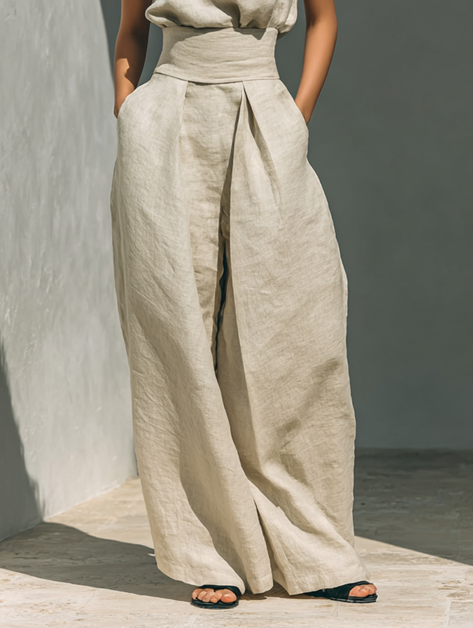 Venancia™ | Conjunto Minimalista Top y Pantalón Ancho