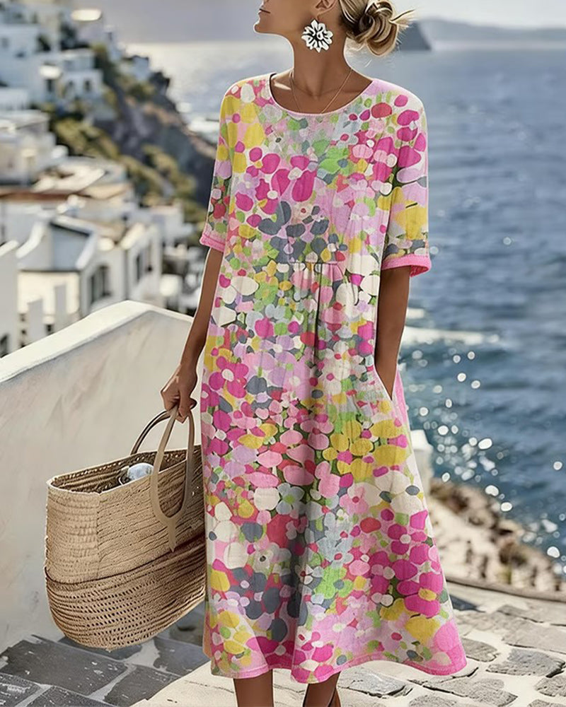 Nicolasa™ | Vestido Midi Floral Corte A