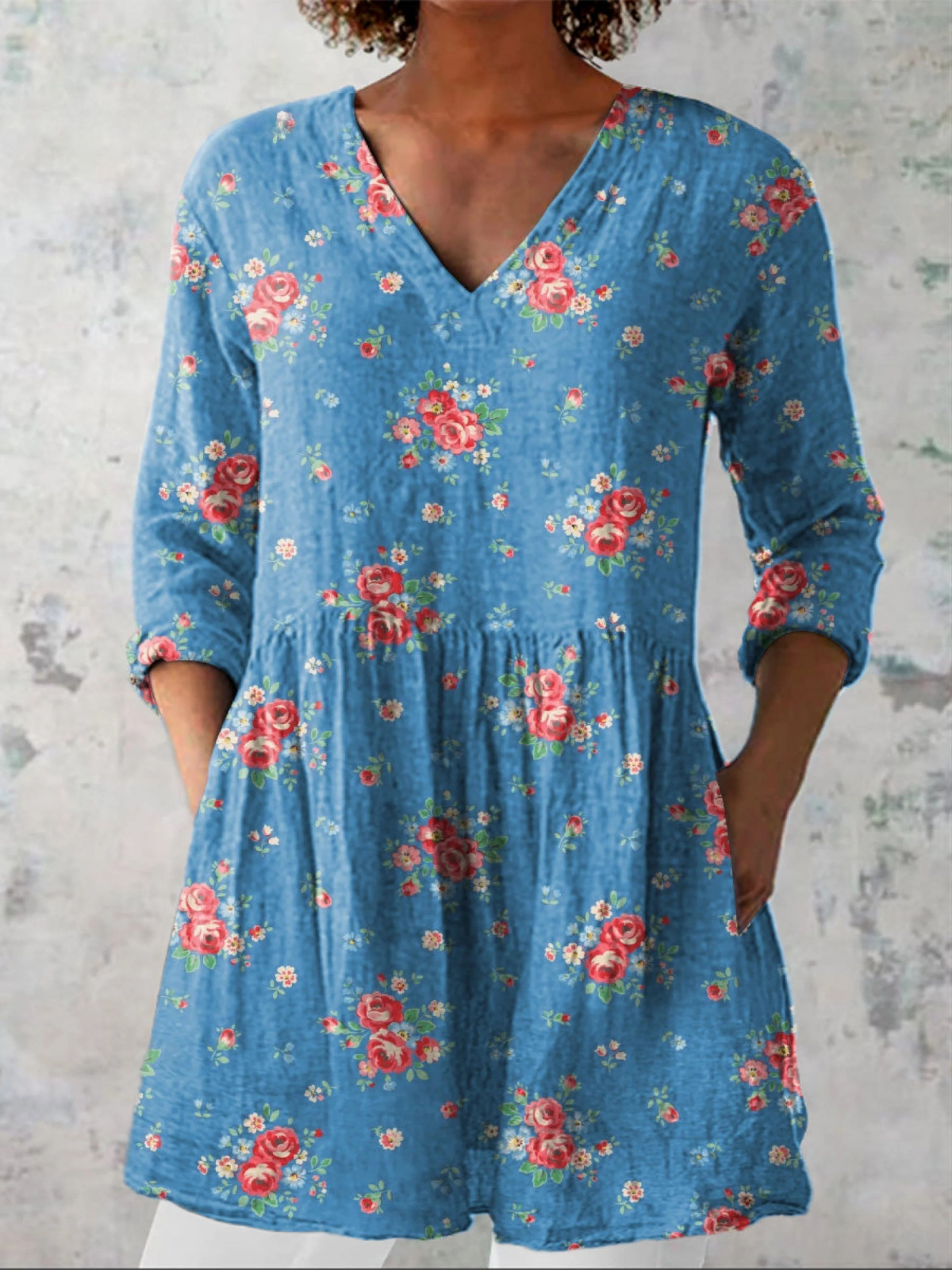 Melania™ | Blusa Túnica con Escote en V