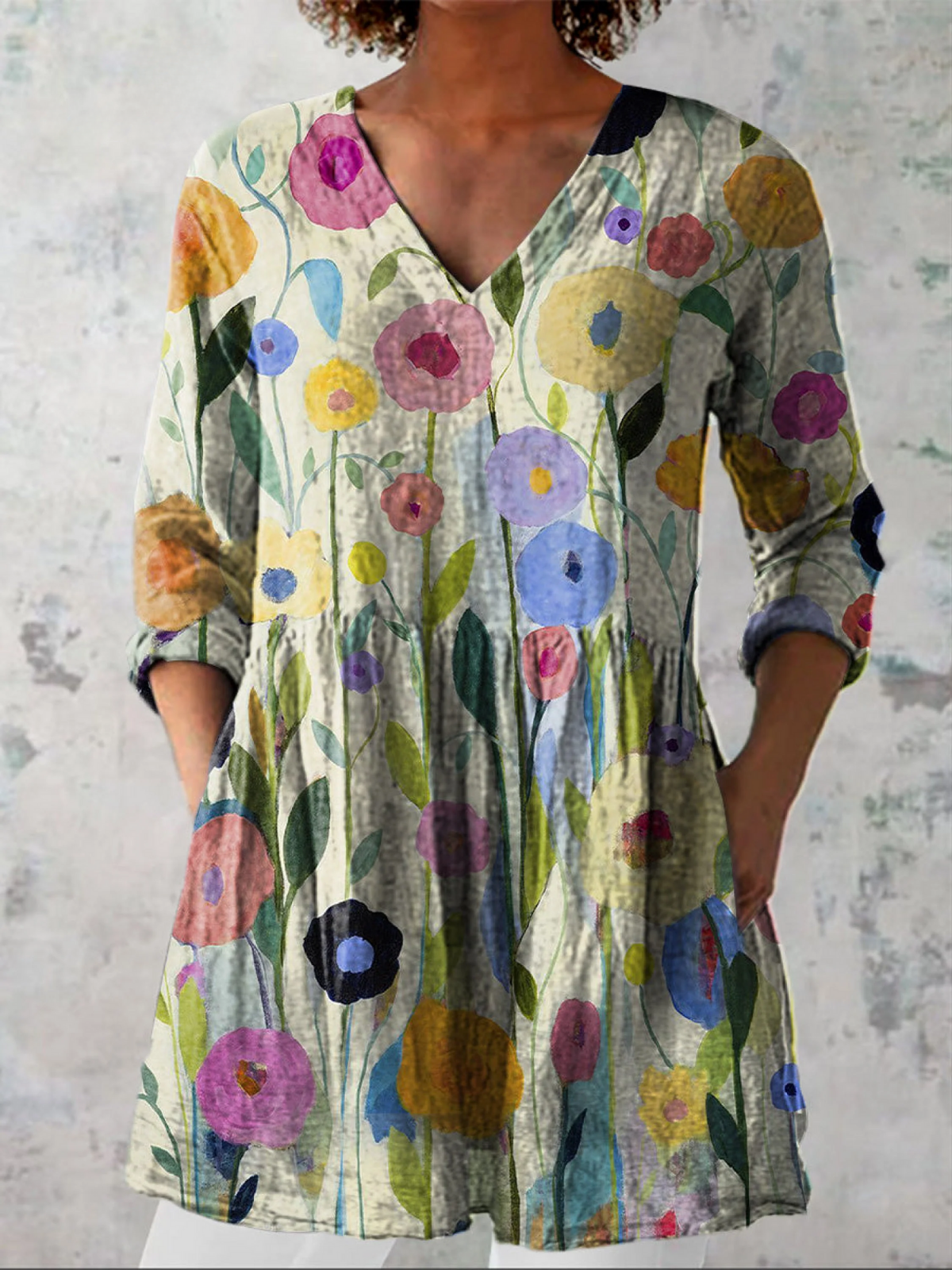 Luisa™ | Blusa Túnica con Escote en V