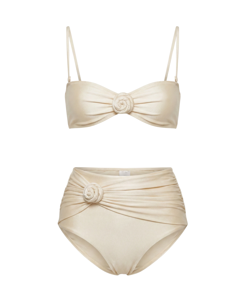 Áurea™ | Bikini de tiro alto con flores 3D aplicadas
