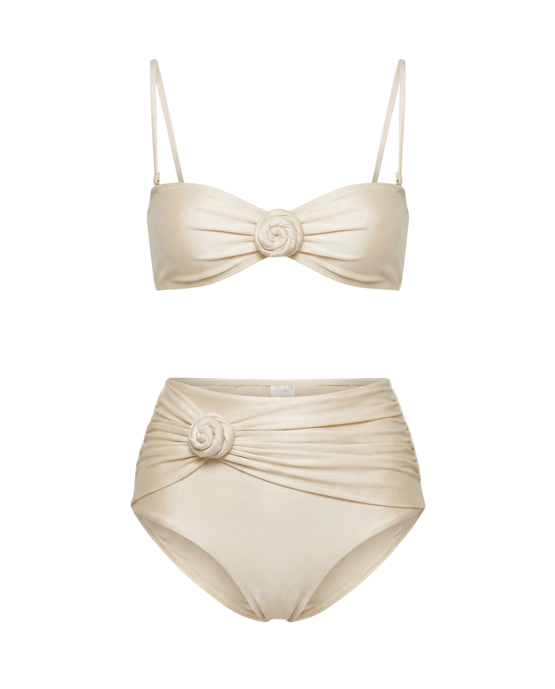 Áurea™ | Bikini de tiro alto con flores 3D aplicadas