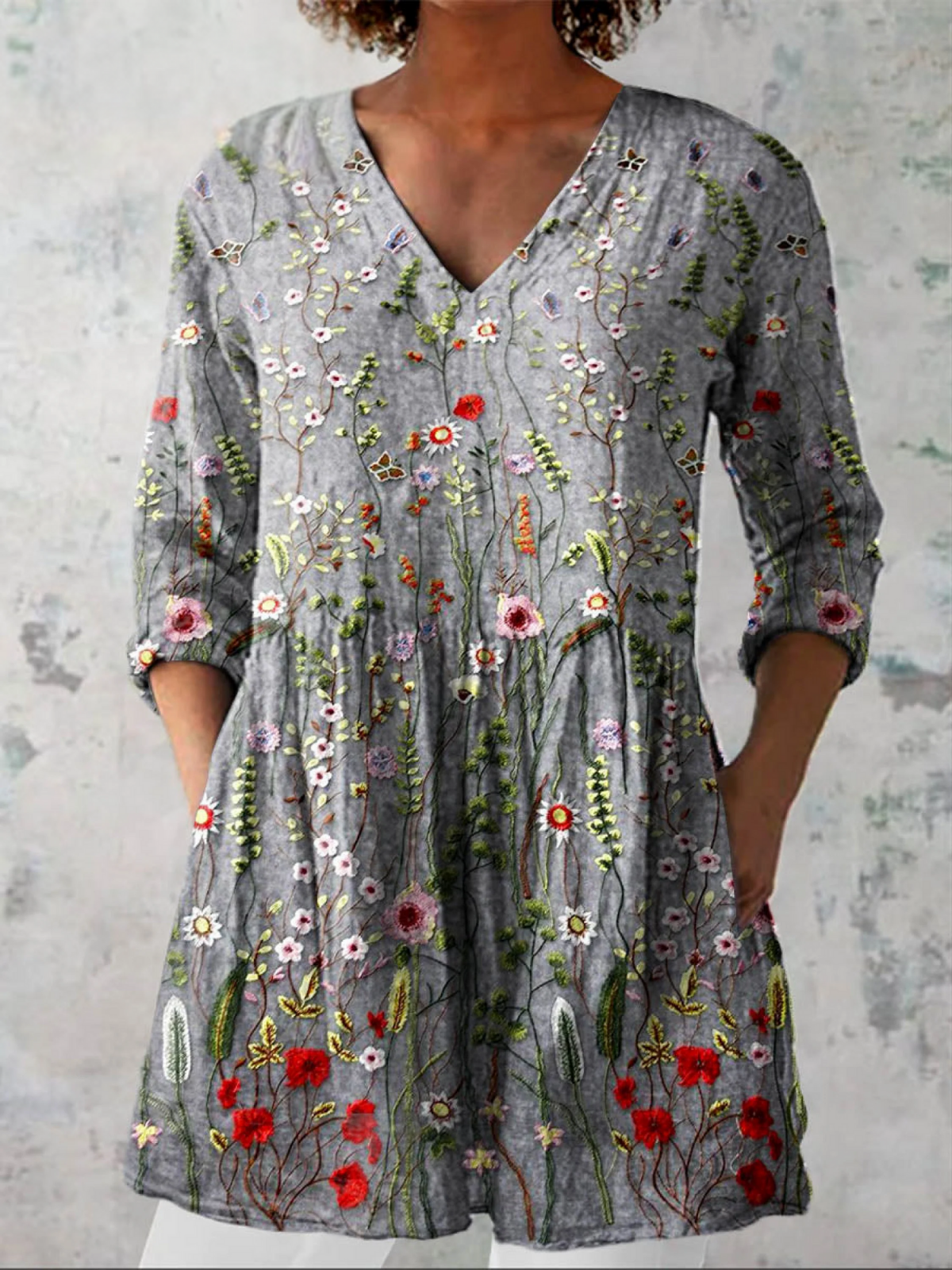 Amelia™ | Blusa Túnica con Escote en V