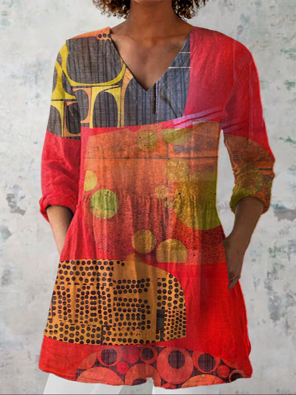 Lucía™ | Blusa Túnica con Escote en V