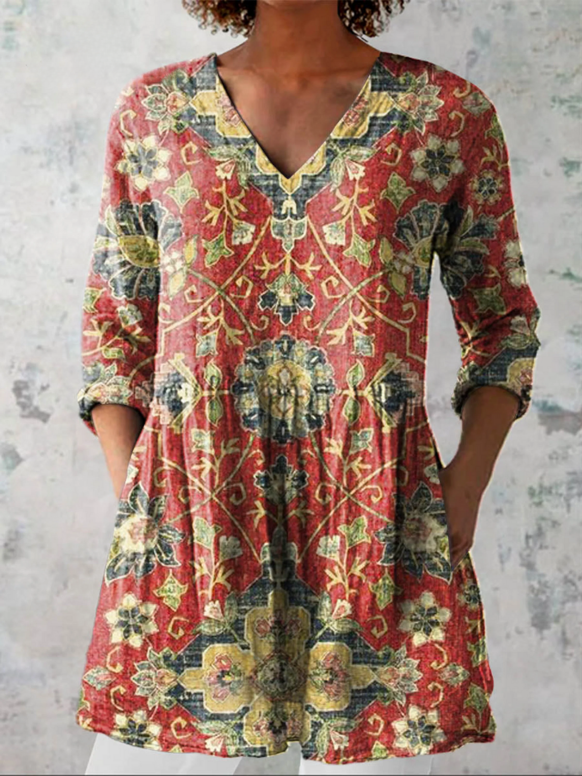 Lía™ | Blusa Túnica con Escote en V