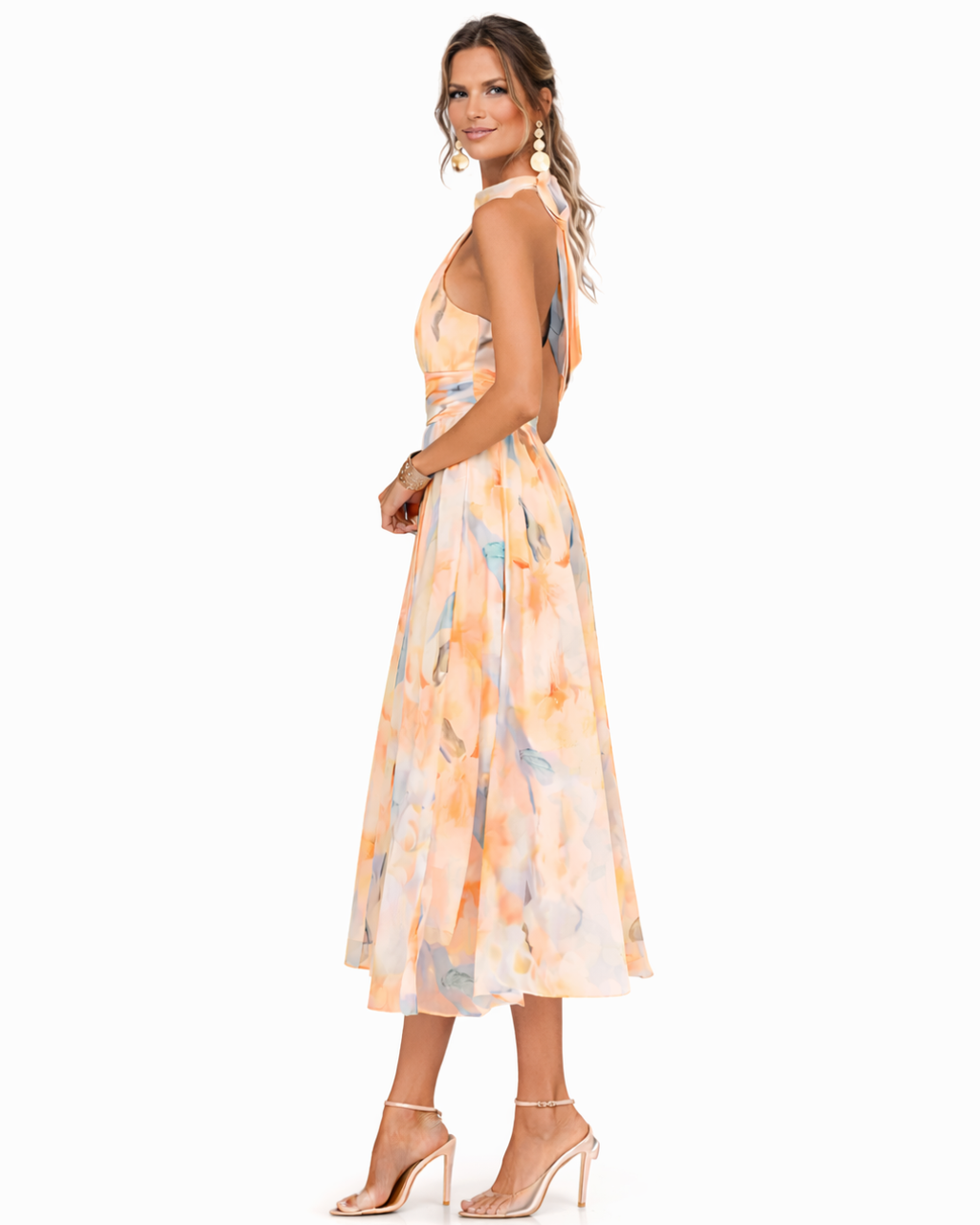 Aurora™ | Vestido Halter con Estampado Acuarela