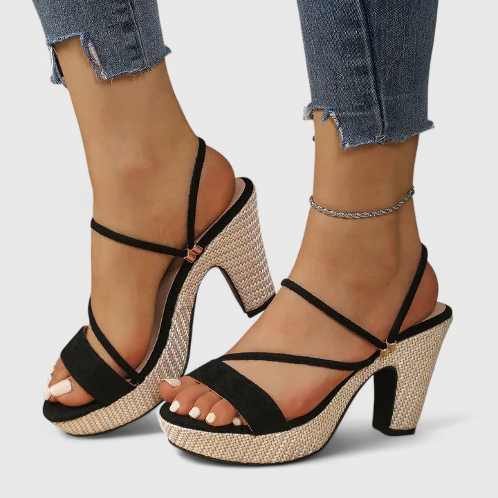 Eugenia™ | Sandalia de Plataforma con Tiras Finas