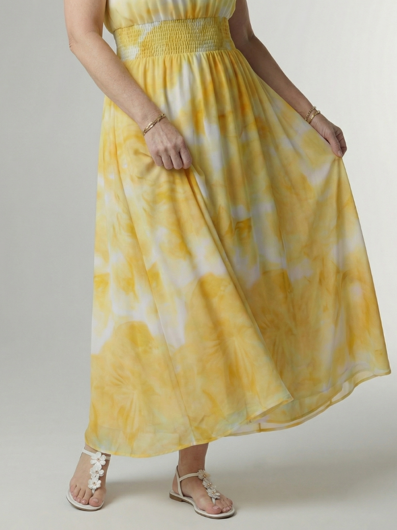 Silvana™ | Vestido Midi Halter con Cintura Fruncida
