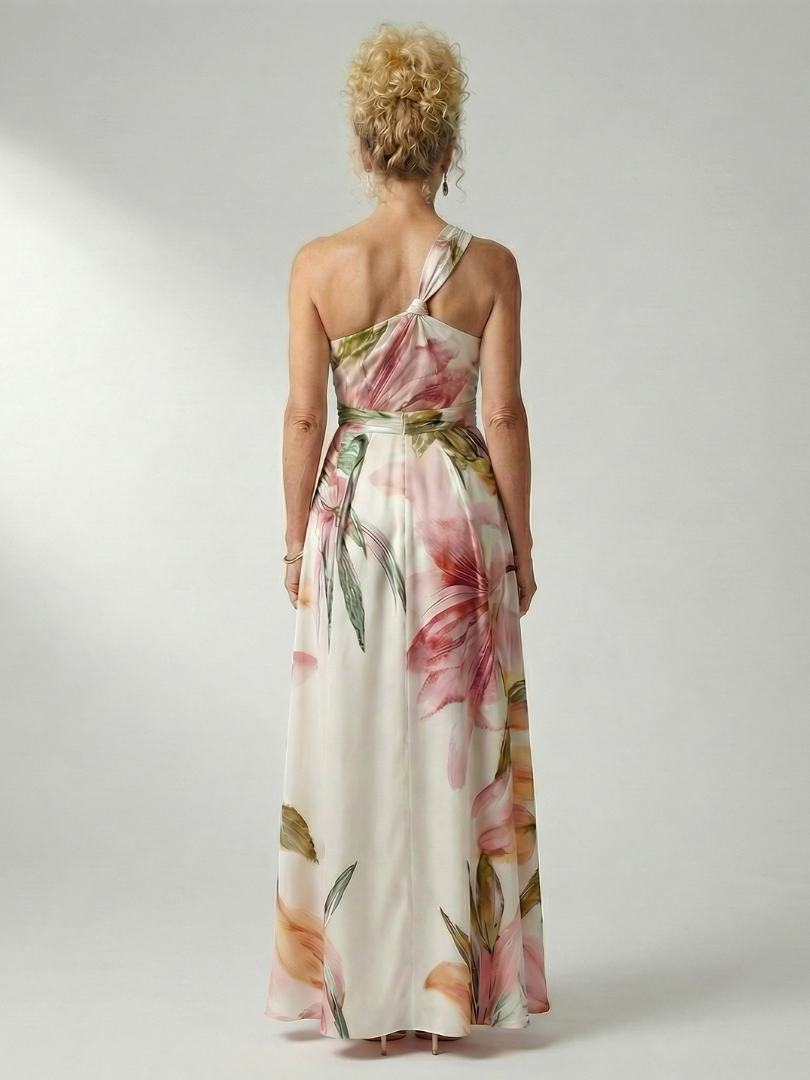 Amiela™ | Vestido Maxi Halter con Estampado Floral Grande