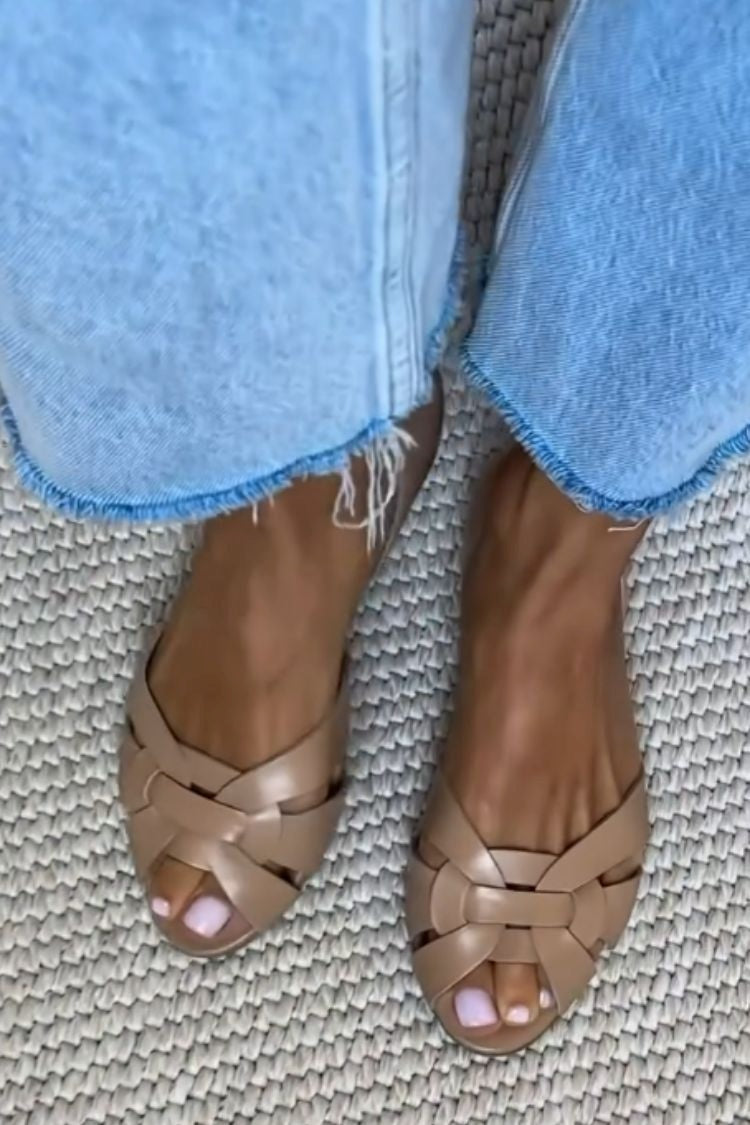 Amparo™ | Sandalias Planas Trenzadas