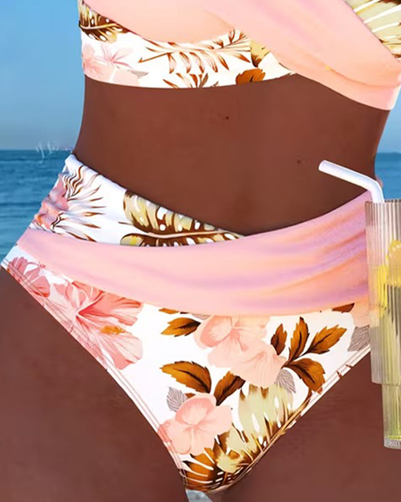 Consuelo™ | Bikini floral de dos piezas con contraste