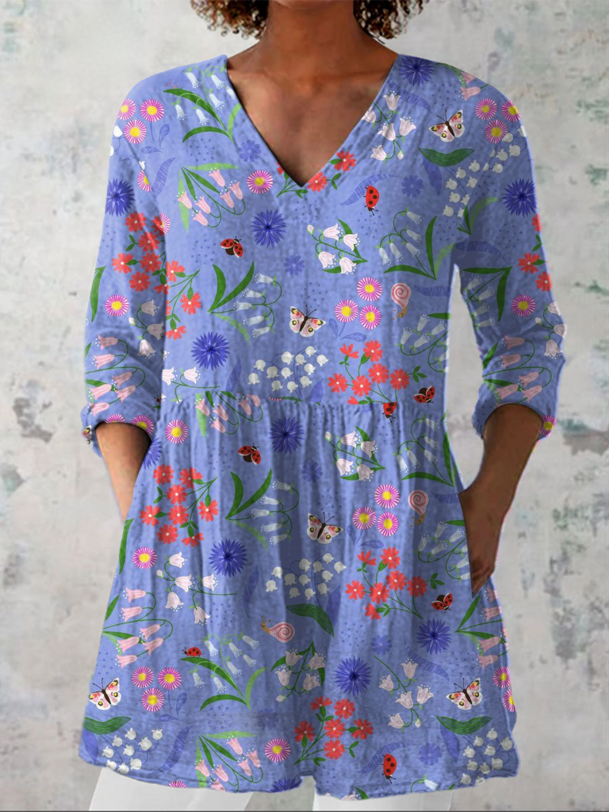 Alina™ | Blusa Túnica con Escote en V