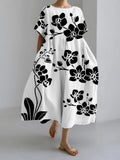 Mariela™ | Vestido Amplio Floral Blanco