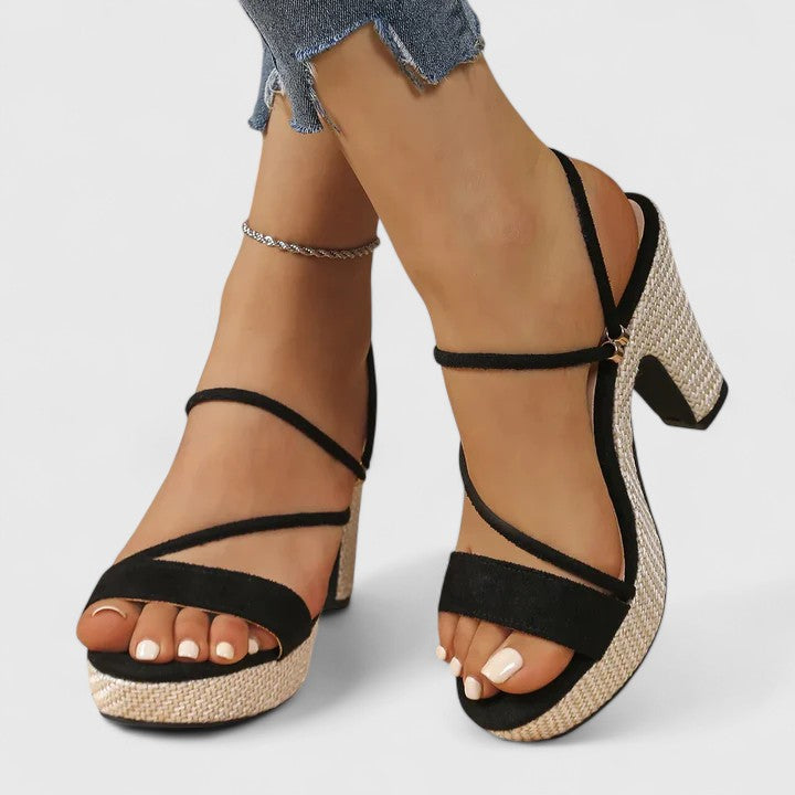 Eugenia™ | Sandalia de Plataforma con Tiras Finas