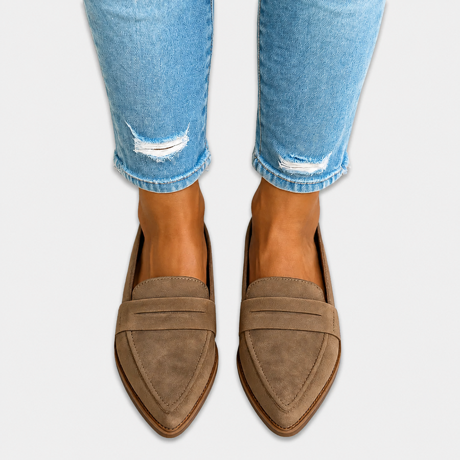 Nazaria™ | Mocasín de Ante Punta Fina