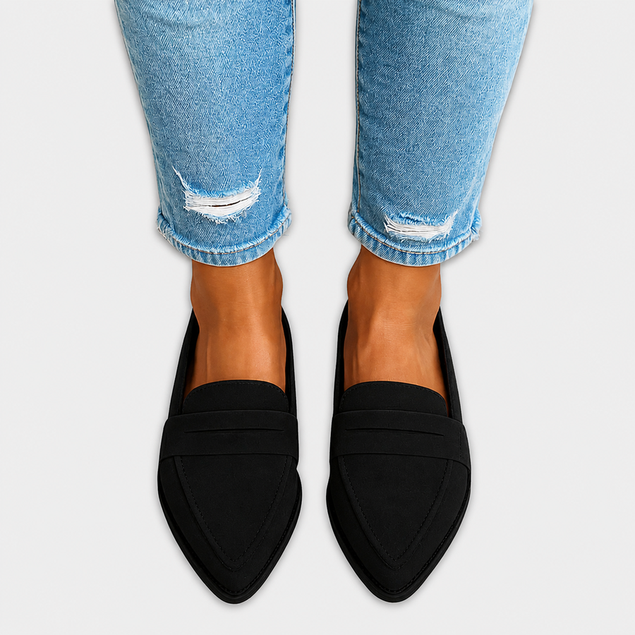 Nazaria™ | Mocasín de Ante Punta Fina