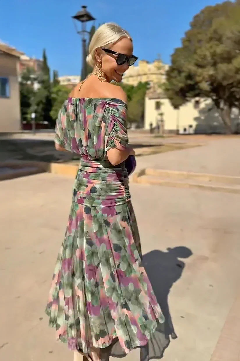Eloísa™ | Vestido Largo Floral de Gasa
