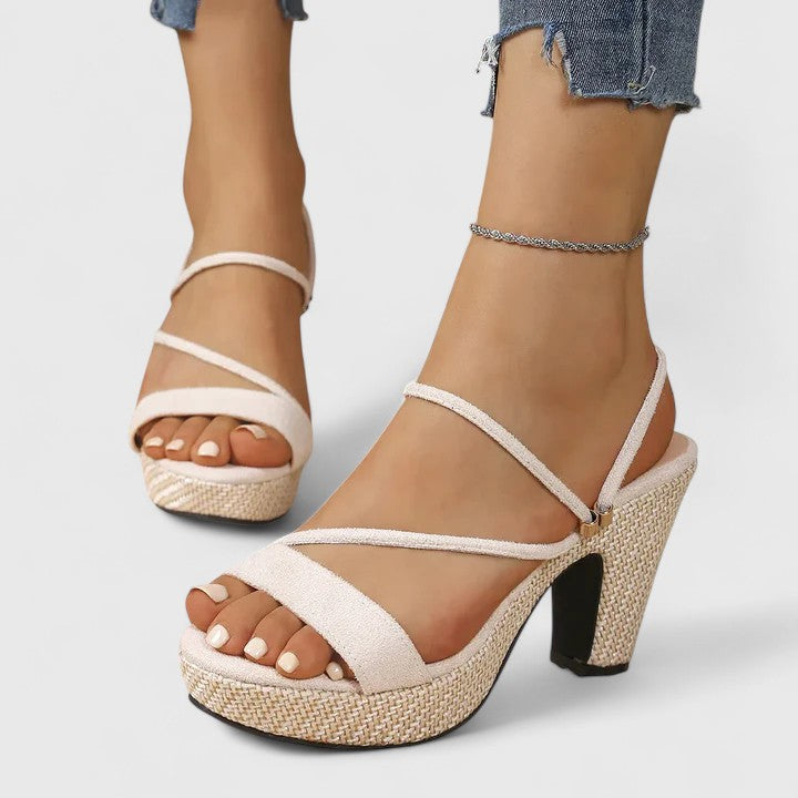 Eugenia™ | Sandalia de Plataforma con Tiras Finas
