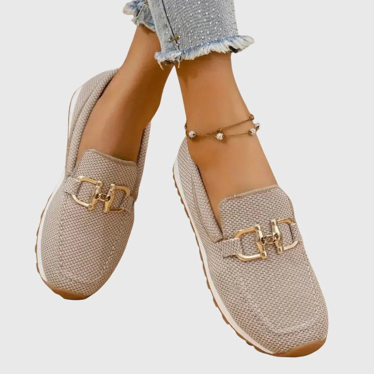 Sinforosa™ | Mocasín Deportivo con Hebilla Dorada