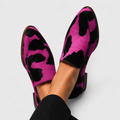 Casimira™ | Mocasín Estampado Vaca con Borlas