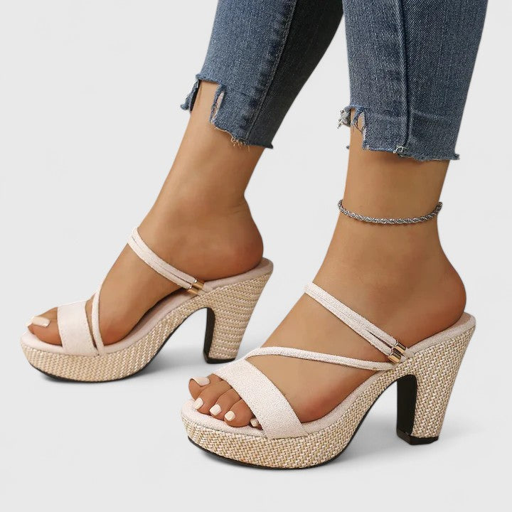 Eugenia™ | Sandalia de Plataforma con Tiras Finas