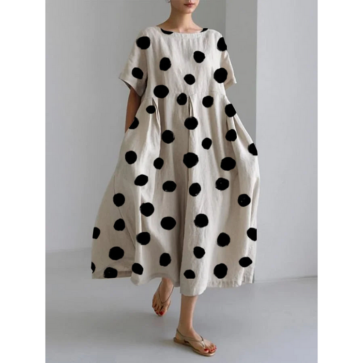 Soledad™ | Vestido Amplio Floral Blanco