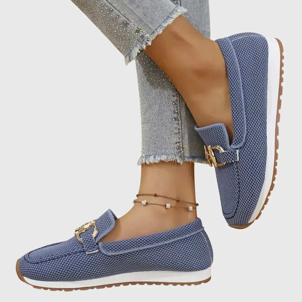 Sinforosa™ | Mocasín Deportivo con Hebilla Dorada
