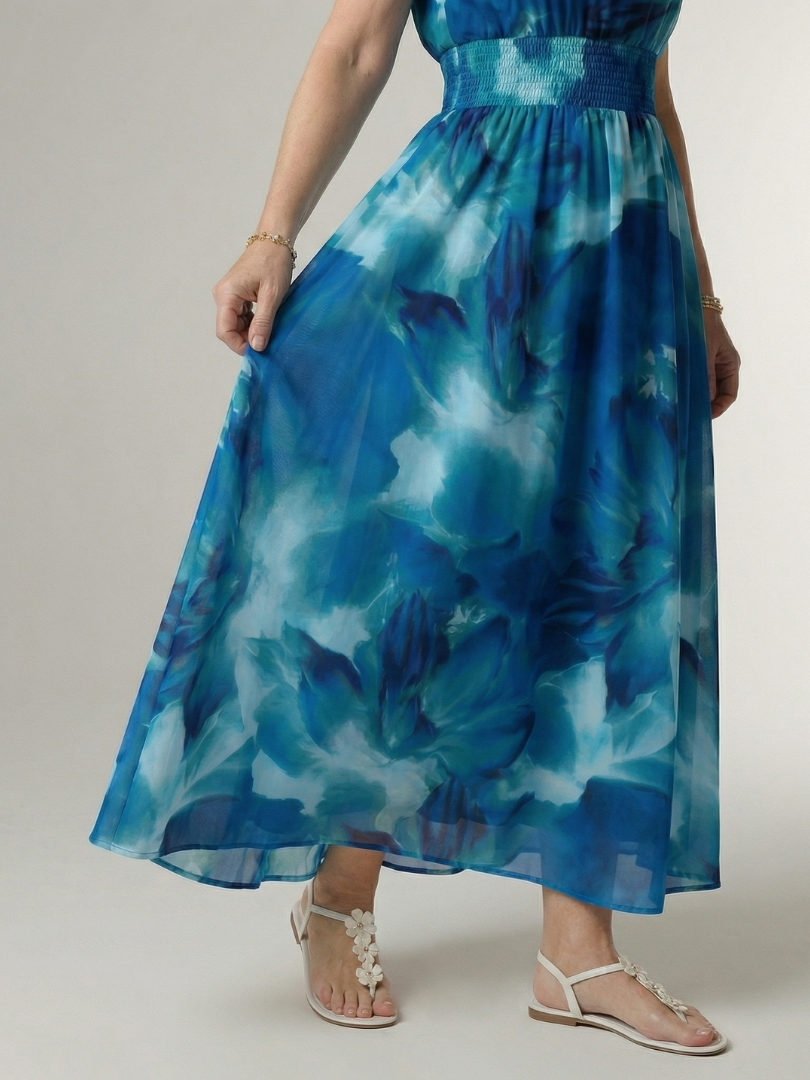 Silvana™ | Vestido Midi Halter con Cintura Fruncida