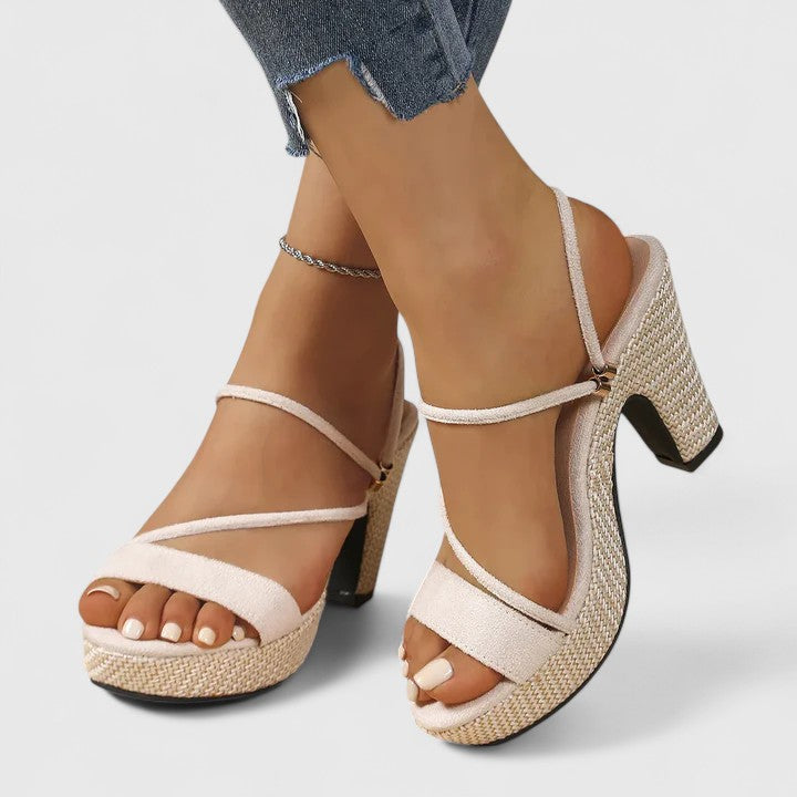 Eugenia™ | Sandalia de Plataforma con Tiras Finas