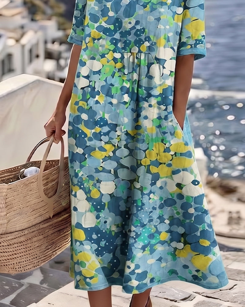 Nicolasa™ | Vestido Midi Floral Corte A