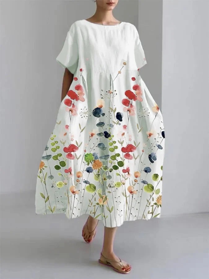 Amparo™ | Vestido Amplio Floral Multicolor