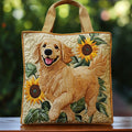 Concha™ | Bolso Tote Artesanal con Estampado de Golden y Girasoles