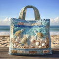 Concepción™ | Bolso Tote Artesanal con Estampado de Tortugas Marinas