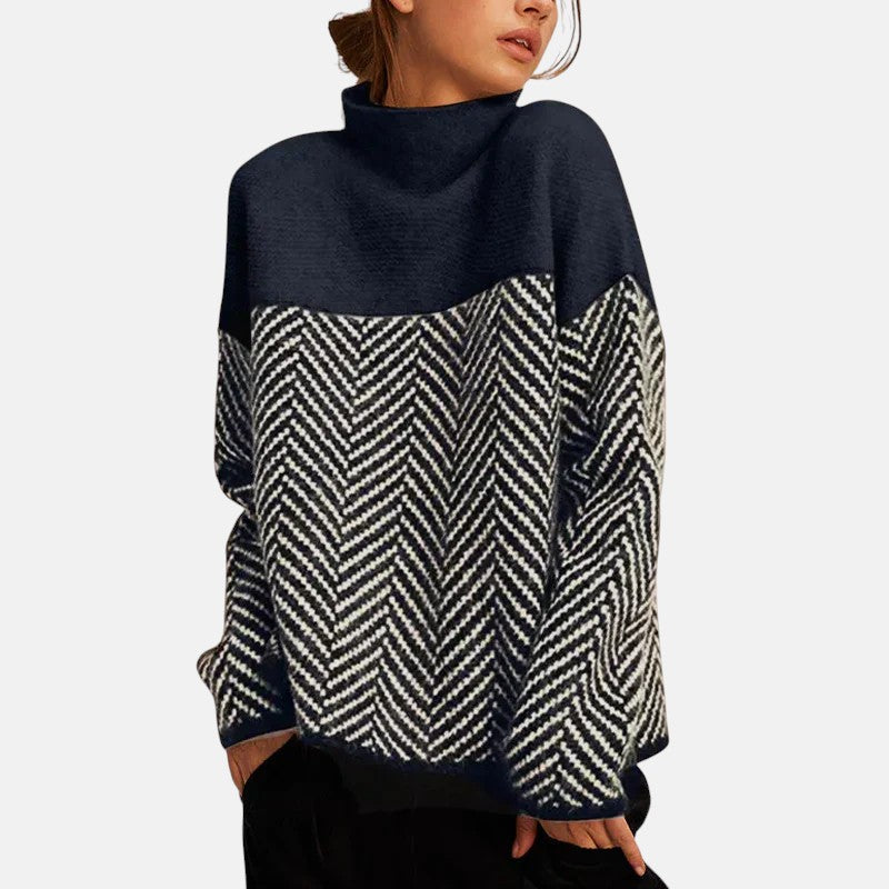Norah | Jersey de algodón con cuello alto