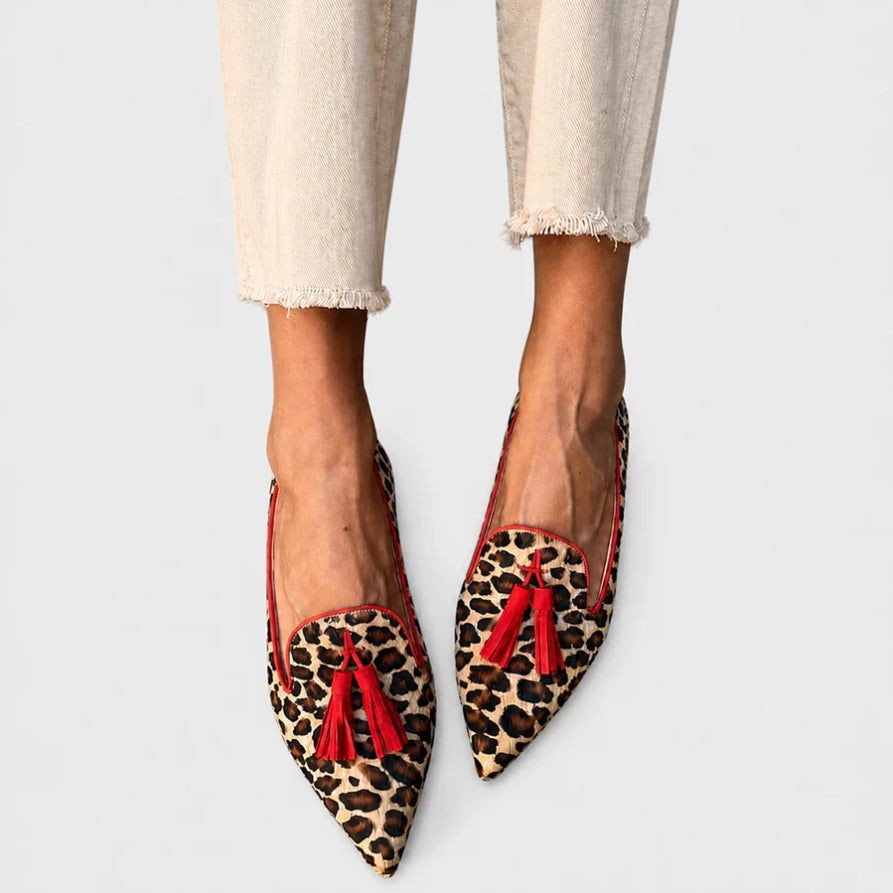 Edelmira™ | Bailarina Leopardo Lazo Rojo